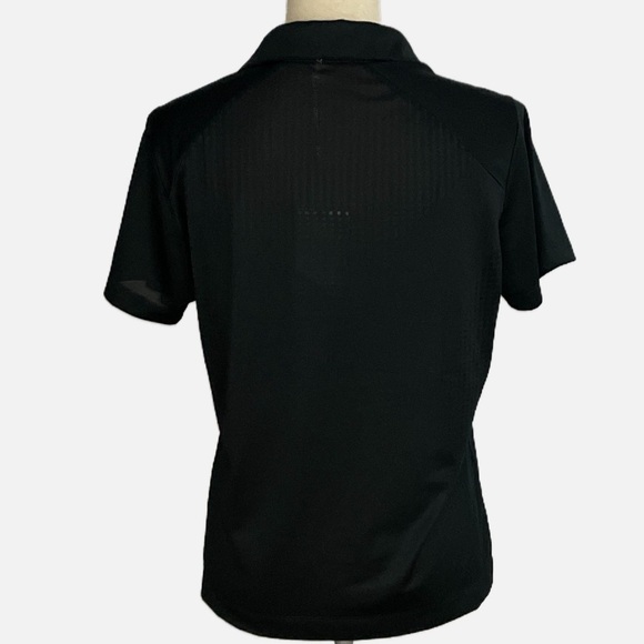 Nike Golf Women’s FITDRY Short Sleeve Shirt Quarter Zip Size L Black Mesh NWT - Picture 2 of 8